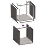vidaXL Brandhoutrek 40x40x40 cm koudgewalst staal zwart