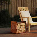 vidaXL Brandhoutrek 40x40x40 cm koudgewalst staal zwart