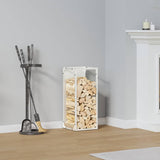 vidaXL Brandhoutrek 25x25x60 cm koudgewalst staal zwart