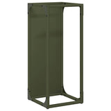 vidaXL Brandhoutrek 25x25x60 cm koudgewalst staal zwart