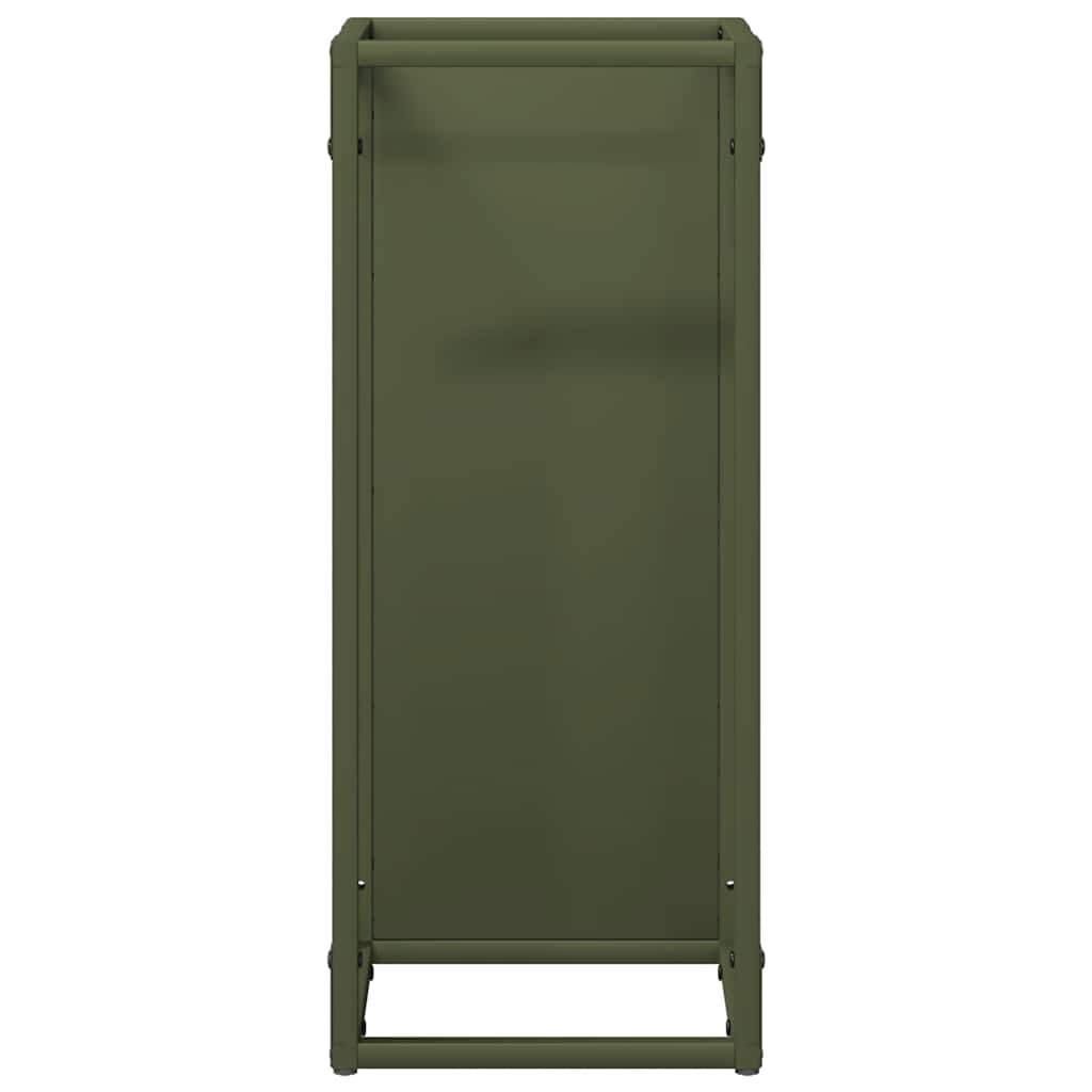vidaXL Brandhoutrek 25x25x60 cm koudgewalst staal zwart