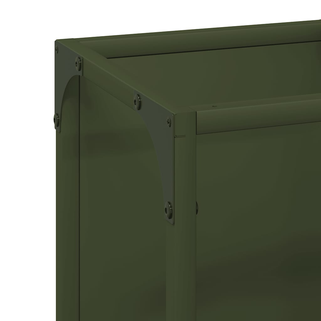 vidaXL Brandhoutrek 25x25x60 cm koudgewalst staal zwart