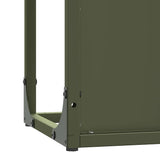 vidaXL Brandhoutrek 25x25x60 cm koudgewalst staal zwart