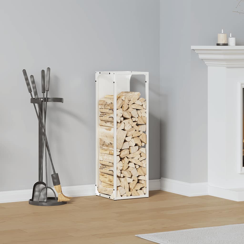 vidaXL Brandhoutrek 25x25x60 cm koudgewalst staal zwart