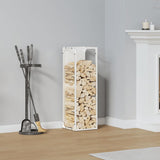 vidaXL Brandhoutrek 25x25x60 cm koudgewalst staal zwart