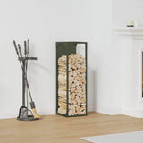 vidaXL Brandhoutrek 25x25x60 cm koudgewalst staal zwart