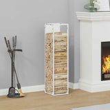 vidaXL Brandhoutrek 25x25x60 cm koudgewalst staal zwart