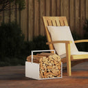 vidaXL Brandhoutrek 40x40x40 cm koudgewalst staal zwart