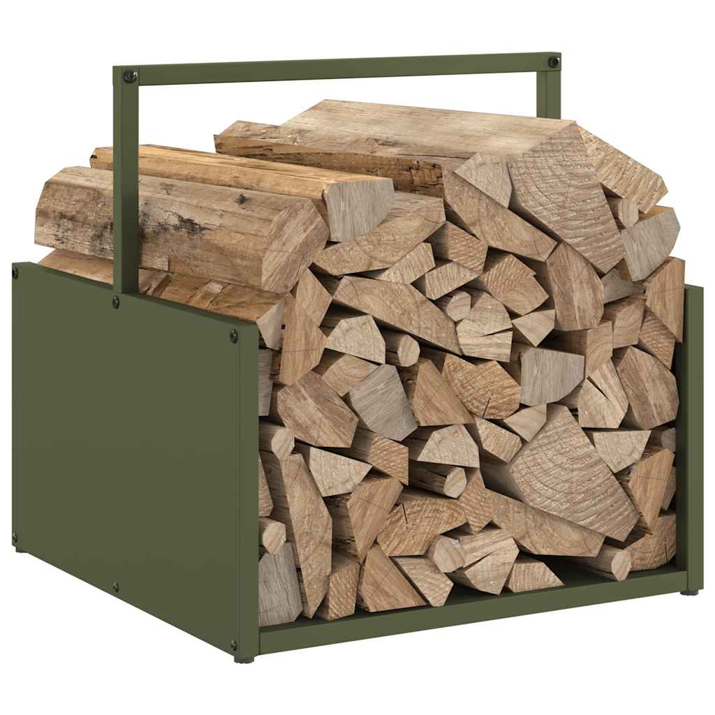 vidaXL Brandhoutrek 40x40x40 cm koudgewalst staal zwart