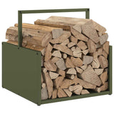 vidaXL Brandhoutrek 40x40x40 cm koudgewalst staal zwart