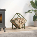 vidaXL Brandhoutrek 50x25x50 cm koudgewalst staal wit