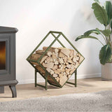 vidaXL Brandhoutrek 50x25x50 cm koudgewalst staal wit