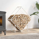 vidaXL Brandhoutrek 50x25x50 cm koudgewalst staal wit