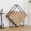 vidaXL Brandhoutrek 50x25x50 cm koudgewalst staal wit