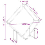 vidaXL Brandhoutrek 50x25x50 cm koudgewalst staal wit