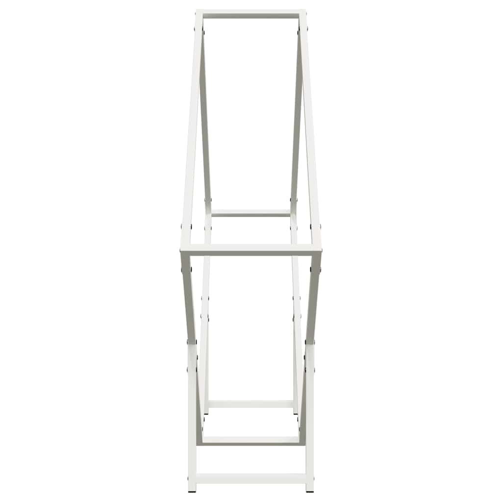 vidaXL Brandhoutrek 50x25x50 cm koudgewalst staal wit