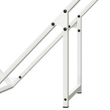 vidaXL Brandhoutrek 50x25x50 cm koudgewalst staal wit