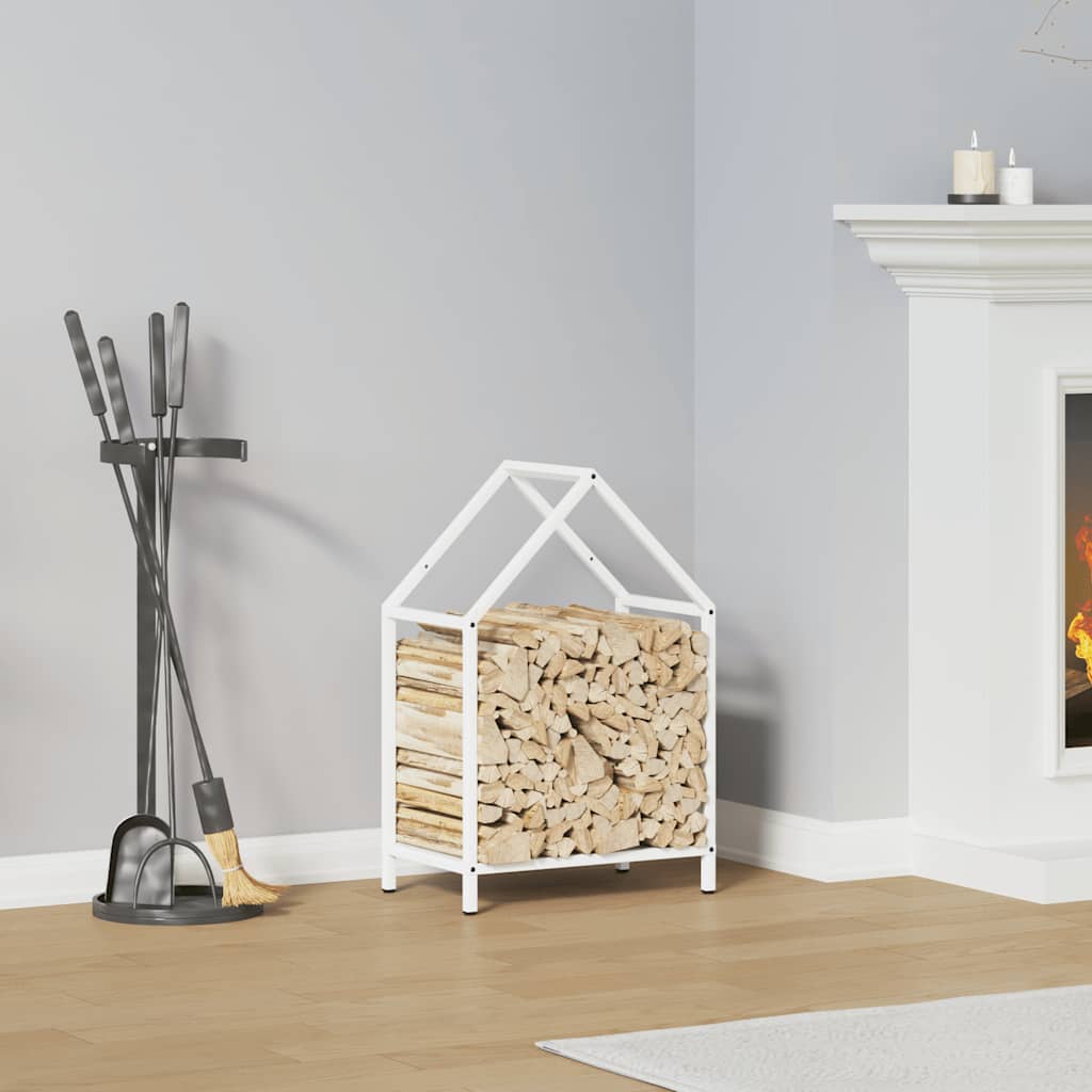 vidaXL Brandhoutrek 40x25x60 cm koudgewalst staal zwart