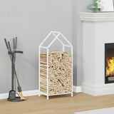 vidaXL Brandhoutrek 40x25x60 cm koudgewalst staal zwart
