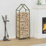 vidaXL Brandhoutrek 40x25x60 cm koudgewalst staal zwart