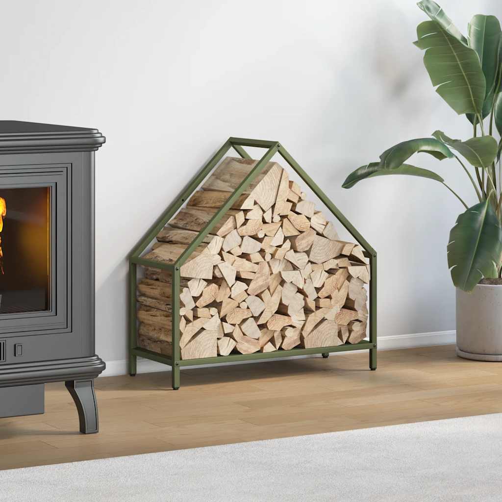 vidaXL Brandhoutrek 40x25x60 cm koudgewalst staal zwart