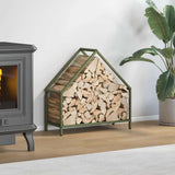 vidaXL Brandhoutrek 40x25x60 cm koudgewalst staal zwart