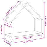 vidaXL Brandhoutrek 40x25x60 cm koudgewalst staal zwart