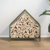 vidaXL Brandhoutrek 40x25x60 cm koudgewalst staal zwart