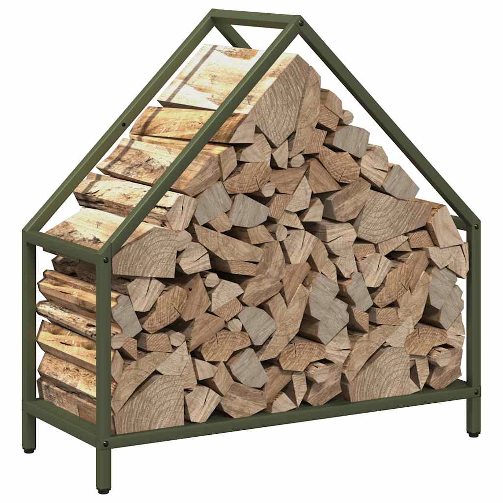 vidaXL Brandhoutrek 40x25x60 cm koudgewalst staal zwart