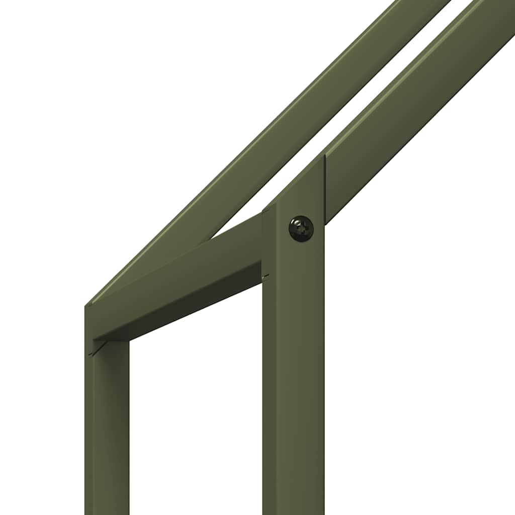 vidaXL Brandhoutrek 40x25x60 cm koudgewalst staal zwart