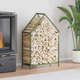 vidaXL Brandhoutrek 40x25x60 cm koudgewalst staal zwart
