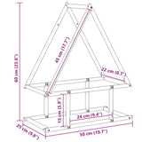 vidaXL Brandhoutrek 50x25x60 cm koudgewalst staal zwart