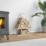vidaXL Brandhoutrek 50x25x60 cm koudgewalst staal zwart