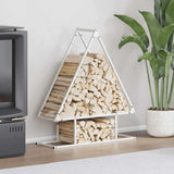 vidaXL Brandhoutrek 50x25x60 cm koudgewalst staal zwart