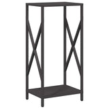 vidaXL Brandhoutrek 34x25x70 cm koudgewalst staal zwart
