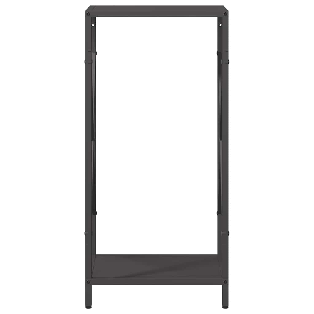vidaXL Brandhoutrek 34x25x70 cm koudgewalst staal zwart