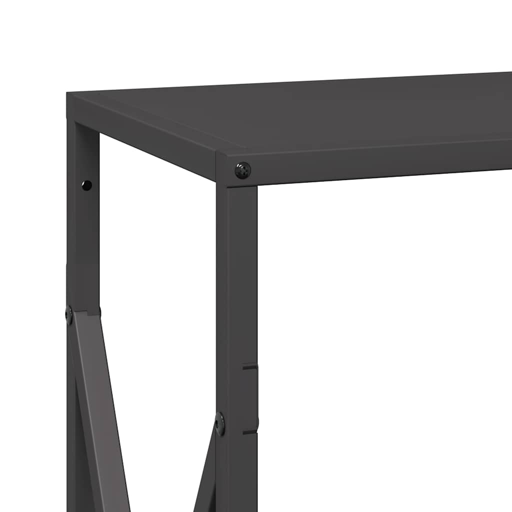 vidaXL Brandhoutrek 34x25x70 cm koudgewalst staal zwart
