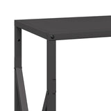 vidaXL Brandhoutrek 34x25x70 cm koudgewalst staal zwart
