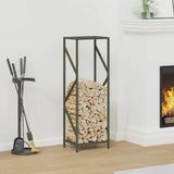 vidaXL Brandhoutrek 34x25x70 cm koudgewalst staal zwart