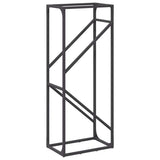 vidaXL Brandhoutrek 60x25x100 cm koudgewalst staal zwart