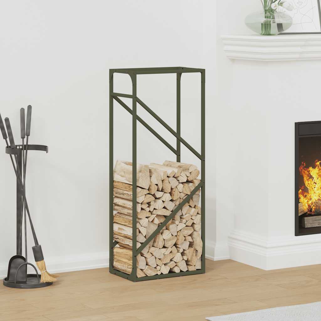 vidaXL Brandhoutrek 60x25x100 cm koudgewalst staal zwart