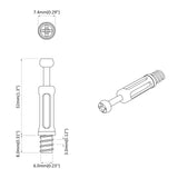 vidaXL Cam Slot Schroef 2 pcs Zilver en Zwart M6 x 40 mm Metaal