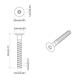 vidaXL Hoofdkap Schroef 2 pcs Zilver M7 x 40 mm Staal