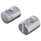 vidaXL Tonmoer 2 pcs Zilver M6 x 13 mm IJzer