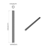 vidaXL Draadstangen 2 pcs Zilver M6 x 120 mm Metaal