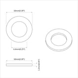 vidaXL Washers 2 pcs Zilver 10 x 10 x 1,2 mm Staal
