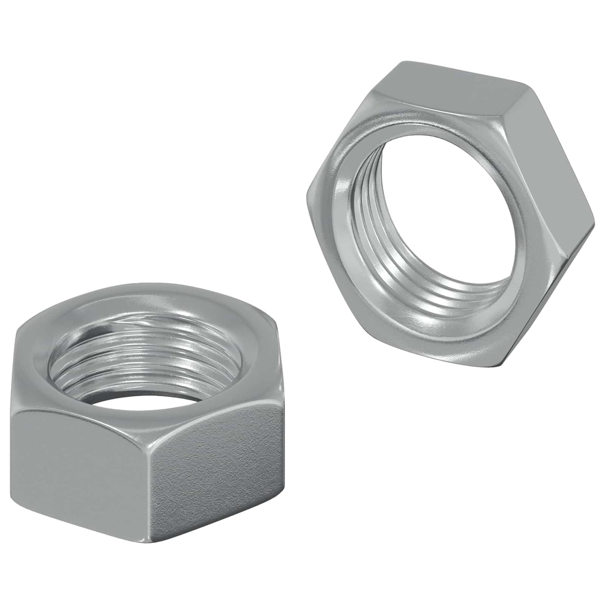 vidaXL Hex Moer 2 pcs Zilver M6 Metaal