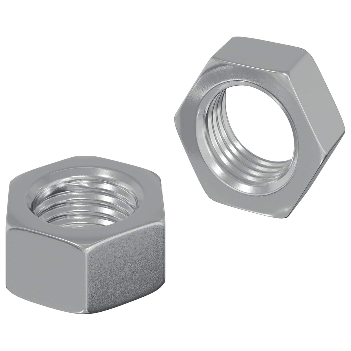 vidaXL Hex Moer 2 pcs Zilver M6 Metaal
