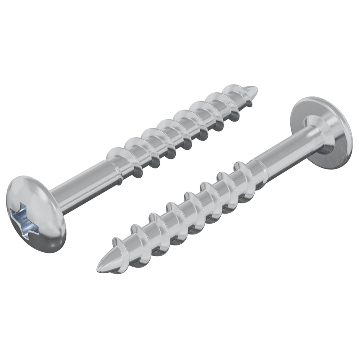 vidaXL Schroef 2 pcs Zilver 9,8 x 35 mm IJzer