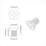 vidaXL Countersunk head screws 2 pcs Silver M4 x 6 mm Steel